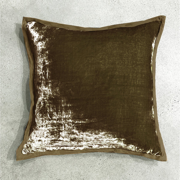 Velvet Frame Pillows and Shams- Topaz
