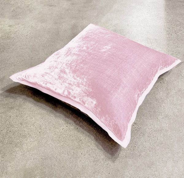 Velvet Frame Pillows and Shams - Rose