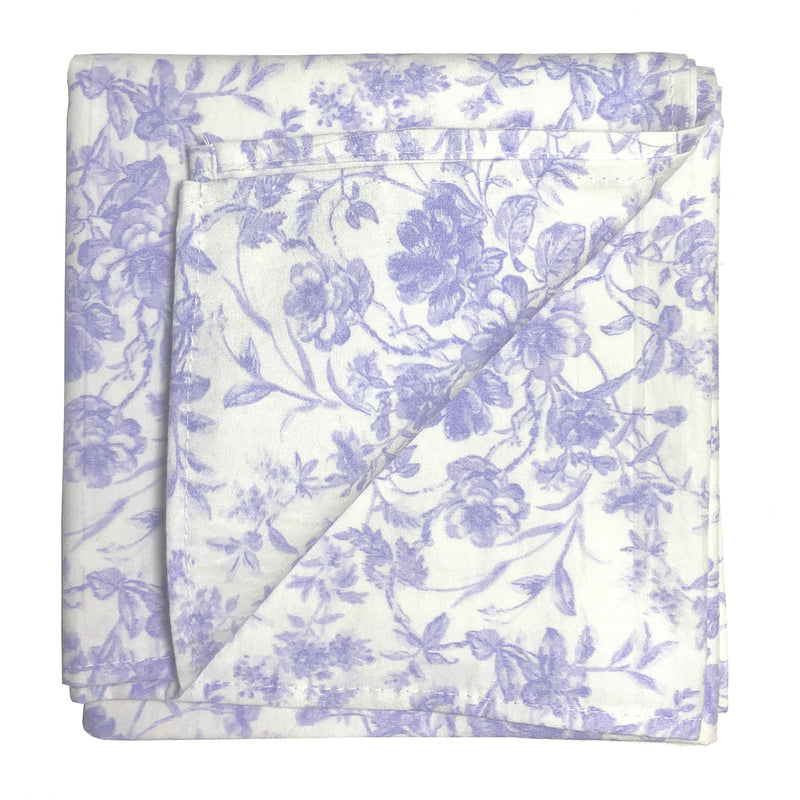 French Toile Print Bandana-Soft Lilac - Linen Salvage Et Cie
