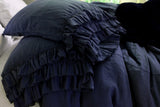 NEW! Gypsy Ruffle Linen Collection - Indigo - Linen Salvage Et Cie