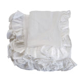 Anna Pucker Ruffle Cotton Full/Queen Duvet Set- White
